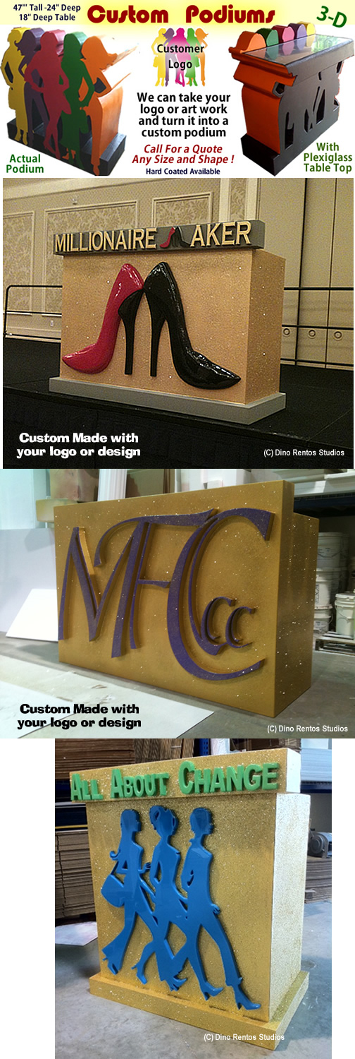 Custom Made Foam Podiums