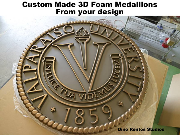 Custom Made 3D Foam Medaillion from your logo