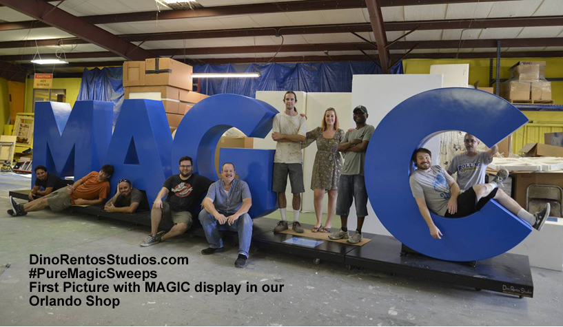 Giant Marketing Letters for Orlando Magic #PureMagicSweeps