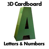 3D Cardboard Letters & Numbers