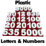 Custom 3D Printed Plastic Letters & Numbers