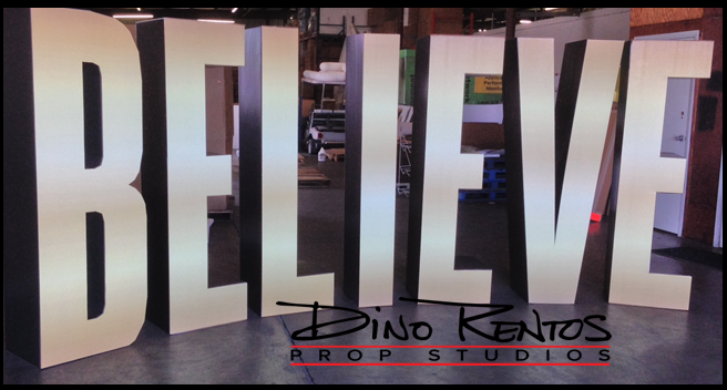 3D Cardboard Letters for stage displays and props