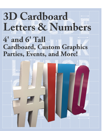 3D Cardboard Letters & Numbers