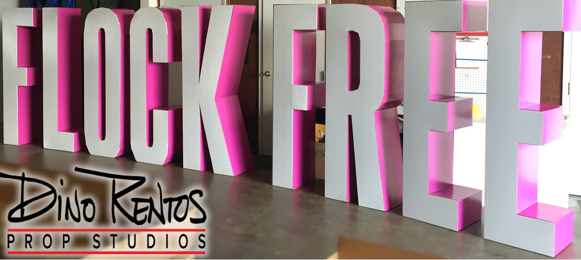3D Cardboard Letters for FLOCK FREE Corporate Event and Tradeshows