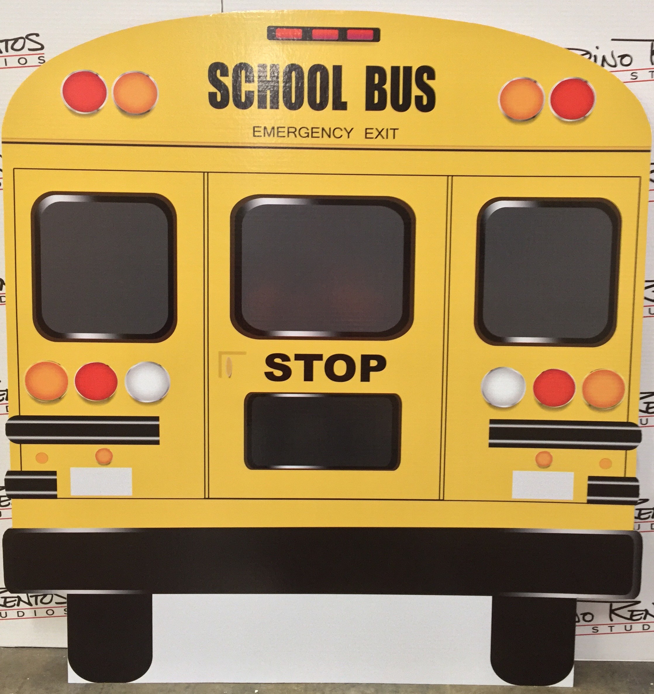 School Bus Cardboard Cutout Standup Prop