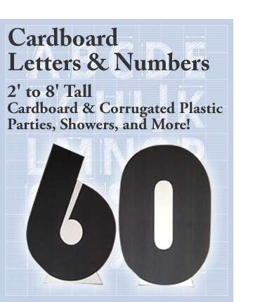 Cardboard Cutout Letters & Numbers