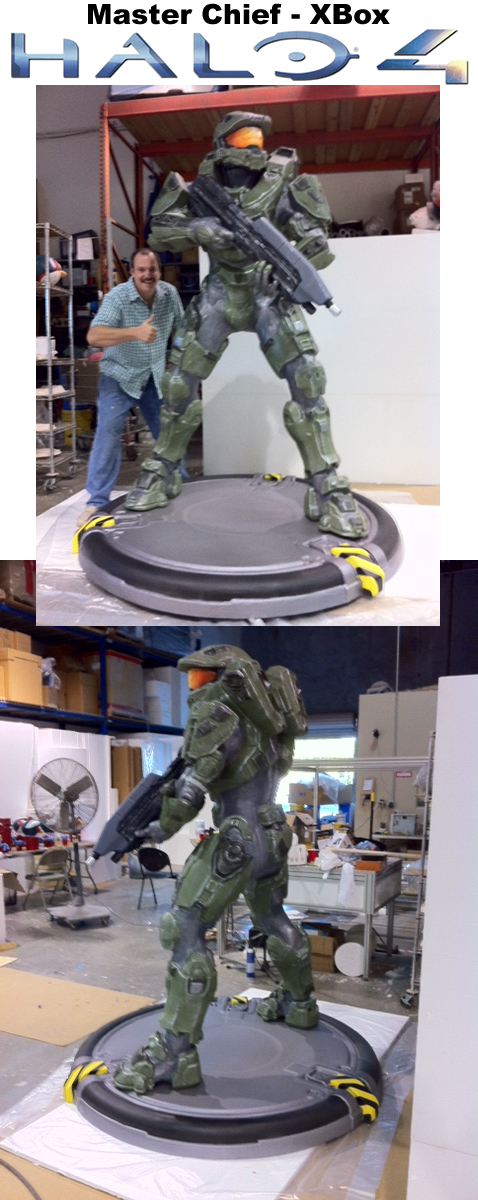 HALO master chief scenic sculpture prop