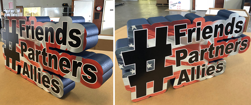 Custom Letters Print on Foam Prop and Display for Selfies