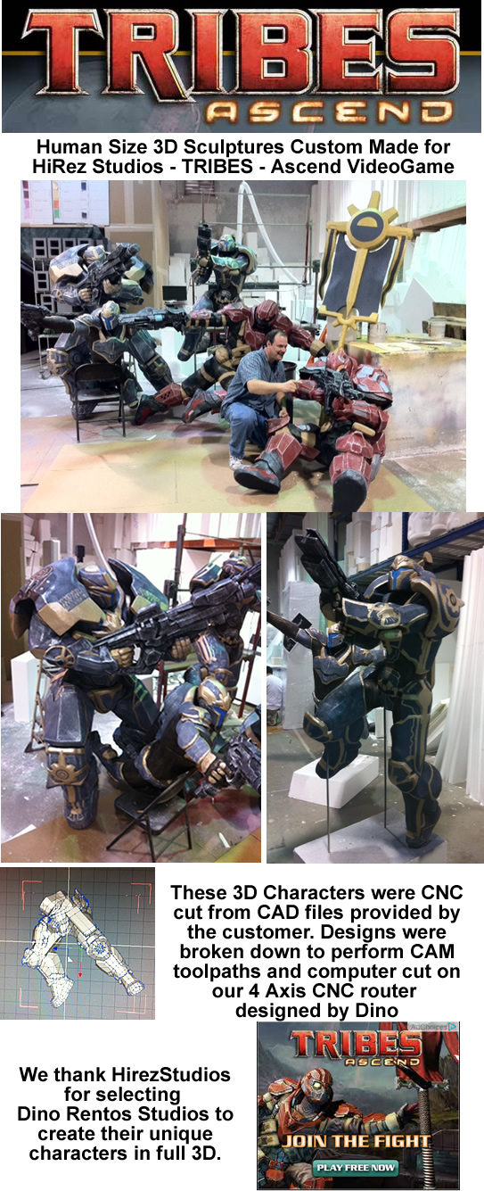 video game characters - Tribes - scenic sculpture prop