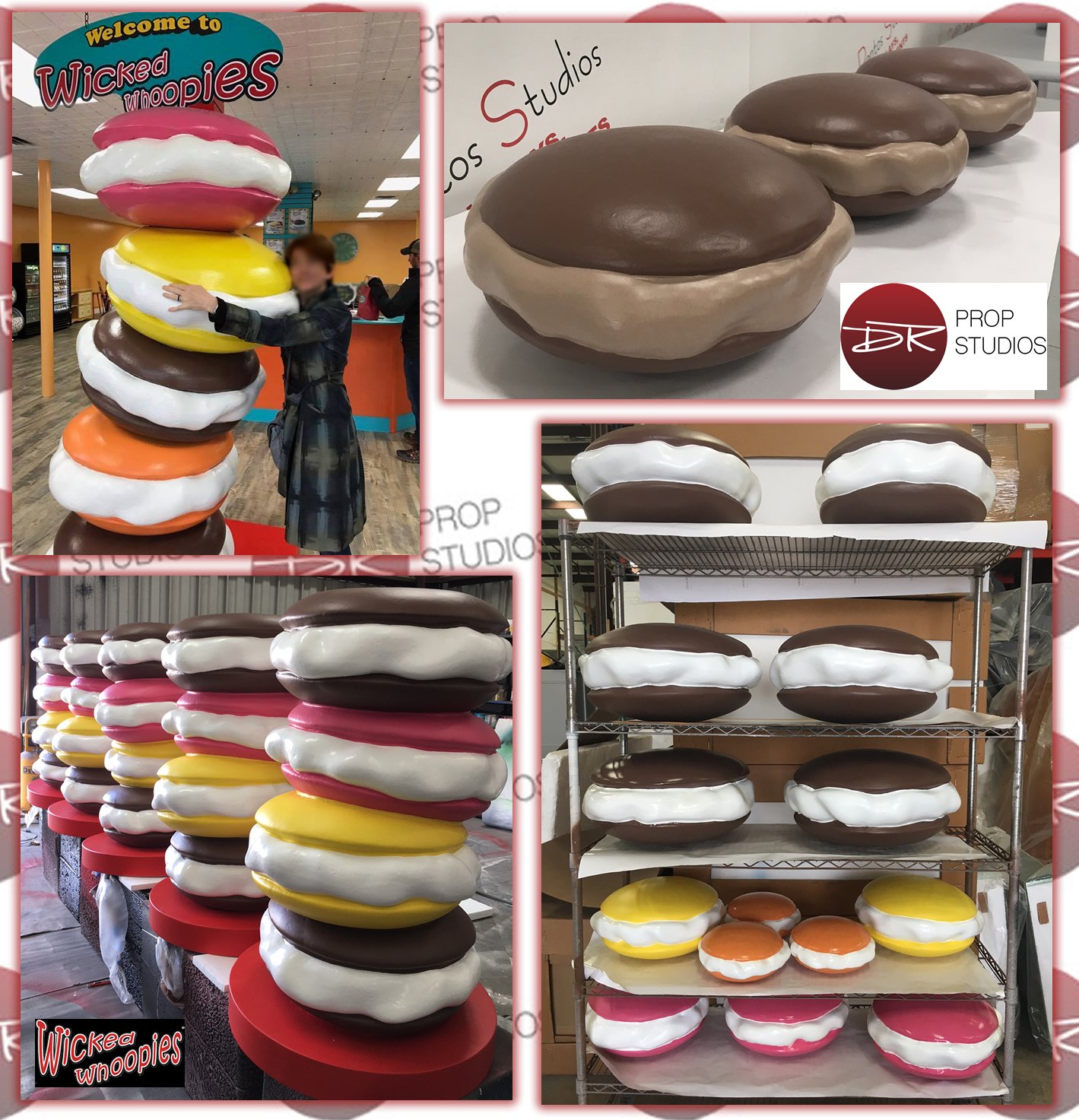 Large Oversize Foam Product Replicas Whoopie Pies Dessert 