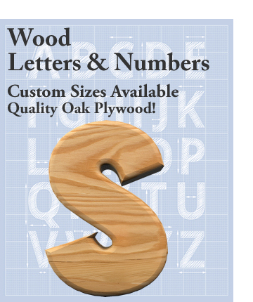 Wood Letters and Numbers