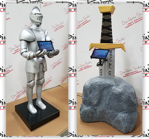 Knight Sword Custom Foam Kiosk Sculptures and Display for Tradeshows and Conventions