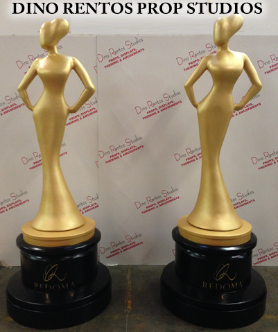 Custom Scenic Foam Award Statues Gold for Tradeshows and Events