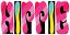 Hippie Letters Cardboard Cutout Standup Props