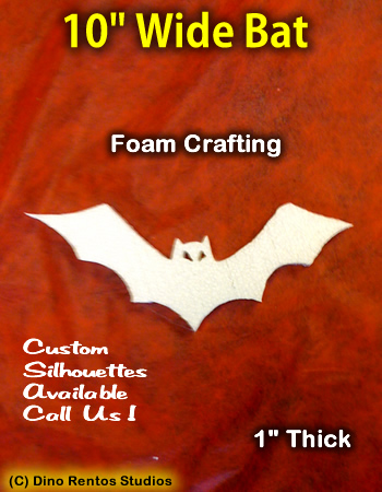 10 Inch Bat Foam Shape Silhouette 10 Inch Bat Foam Shape Silhouette