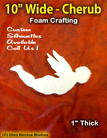 10 Inch Cherub Foam Shape Silhouette 10 Inch Cherub Foam Shape Silhouette