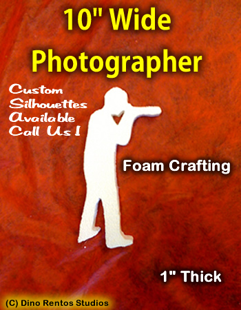 10 Inch Photographer Foam Shape Silhouette 10 Inch Photographer Foam Shape Silhouette