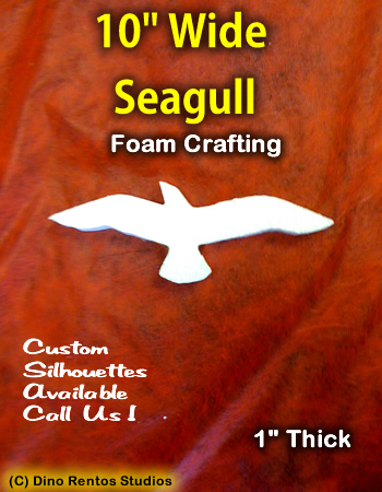 8 Inch Seagull Foam Shape Silhouette 8 Inch Seagull Foam Shape Silhouette
