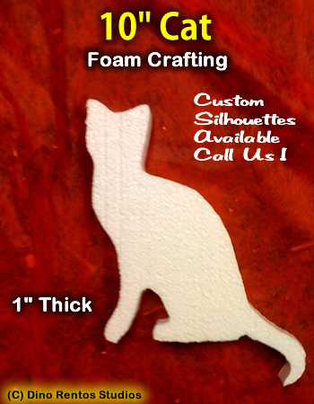 10 Inch Cat Foam Shape Silhouette 10 Inch Cat Foam Shape Silhouette