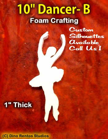 10 Inch Dancer B Foam Shape Silhouette 10 Inch Dancer B Foam Shape Silhouette