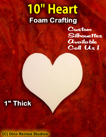 10 Inch Heart Foam Shape Silhouette 10 Inch Heart Foam Shape Silhouette