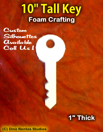 10 Inch Key Foam Shape Silhouette 10 Inch Key Foam Shape Silhouette