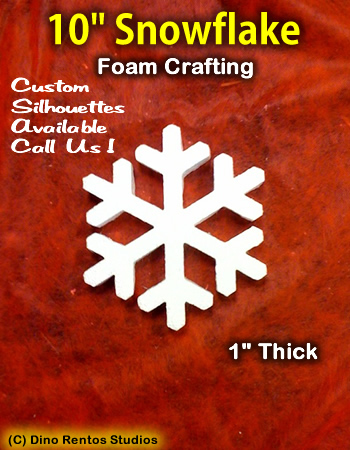 10 Inch Snowflake  Foam Shape Silhouette