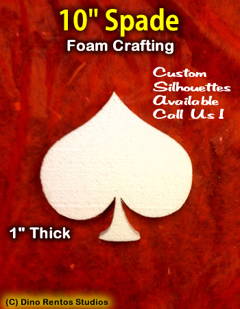 10 Inch Spade Foam Shape Silhouette 10 Inch Spade Foam Shape Silhouette