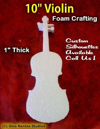 10 Inch Violin Foam Shape Silhouette 10 Inch Violin Foam Shape Silhouette