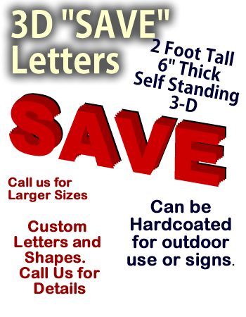 24 Inch Foam "SAVE" Letters 24 Inch Foam "SAVE" Letters