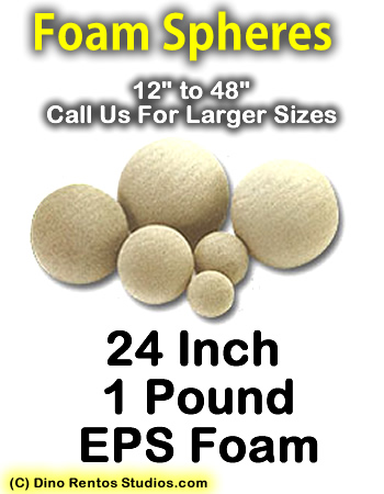 EPS Foam Sphere 24 Inch - 1 lb Density EPS Foam Sphere 24 Inch - 1 lb Density