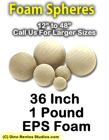 EPS Foam Sphere 36 Inch - 1 lb Density EPS Foam Sphere 36 Inch - 1 lb Density