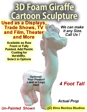 3D Foam Cartoon Giraffe Prop 3D Foam Cartoon Giraffe Prop