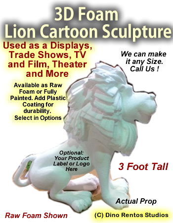 3D Foam Cartoon Lion Prop 3D Foam Cartoon Lion Prop