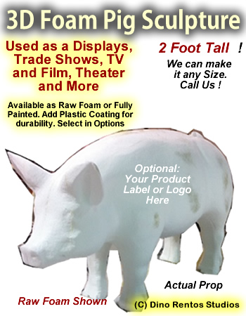 3D Foam Cartoon Pig Prop 3D Foam Cartoon Pig Prop