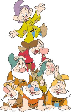 Seven Dwarfs - Disney Classics Cardboard Cutout Standup Prop Seven Dwarfs - Disney Classics Cardboard Cutout Standup Prop