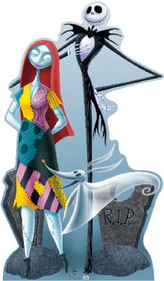 Jack, Sally, and Zero - The Nightmare Before Christmas Cardboard Cutout Standup Prop Jack, Sally, and Zero - The Nightmare Before Christmas Cardboard Cutout Standup Prop