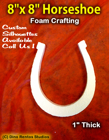 8x8 Inch Horseshoe Foam Shape Silhouette 8x8 Inch Horseshoe Foam Shape Silhouette