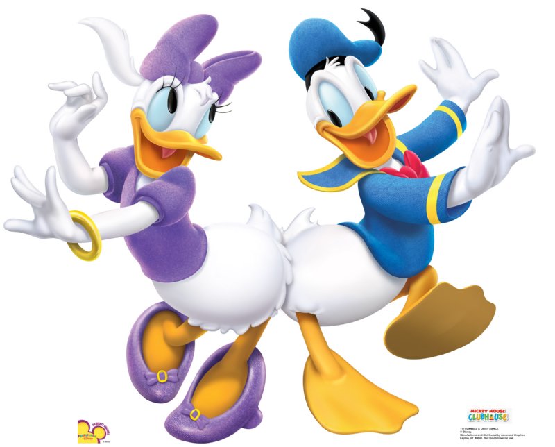 Donald Duck and Daisy Duck - Mickey Mouse Clubhouse Cardboard Cutout Standup Prop Donald Duck and Daisy Duck - Mickey Mouse Clubhouse Cardboard Cutout Standup Prop