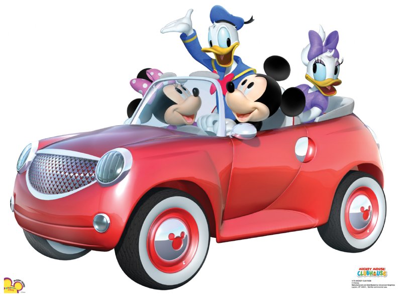 Mickey Car Ride - Mickey Mouse Clubhouse Cardboard Cutout Standup Prop Mickey Car Ride - Mickey Mouse Clubhouse Cardboard Cutout Standup Prop