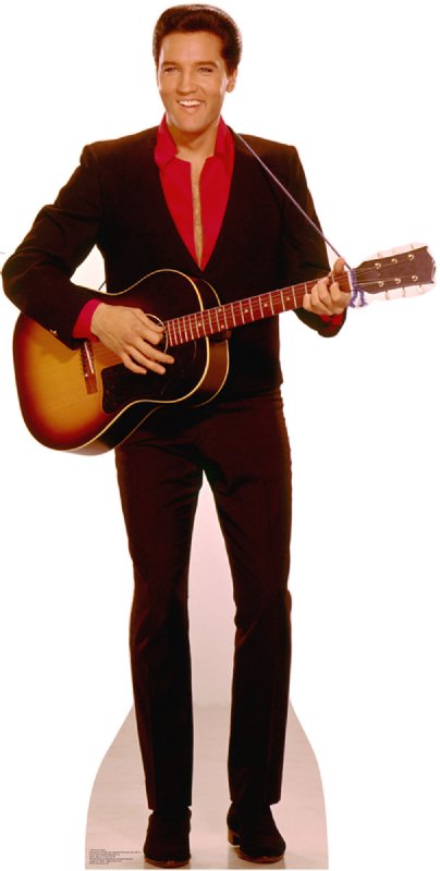 Elvis Playing Guitar - Elvis Cardboard Cutout Standup Prop Elvis Playing Guitar - Elvis Cardboard Cutout Standup Prop