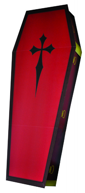 3D Coffin - Halloween Cardboard Cutout Standup Prop 3D Coffin - Halloween Cardboard Cutout Standup Prop