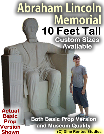 10 Foot Abraham Lincon Memorial Foam Prop 10 Foot Abraham Lincon Memorial Foam Prop
