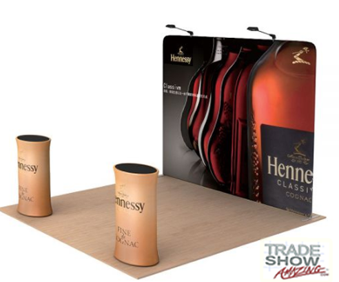 10ft Straight Portable Fabric Tension Exhibition Display System- Style C (With Graphic) 10ft Straight Portable Fabric Tension Exhibition Display System- Style C (With Graphic)