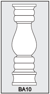 BA10 - Architectural Foam Shape - Baluster BA10 - Architectural Foam Shape - Baluster