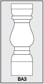 BA3 - Architectural Foam Shape - Baluster BA3 - Architectural Foam Shape - Baluster