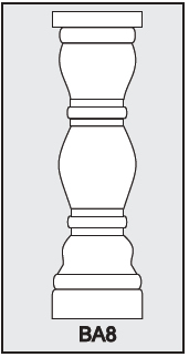 BA8 - Architectural Foam Shape - Baluster BA8 - Architectural Foam Shape - Baluster