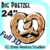 Big Giant Foam Pretzel Prop 24 Inches