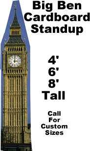Big Ben Cardboard Cutout Standup Prop Big Ben Cardboard Cutout Standup Prop