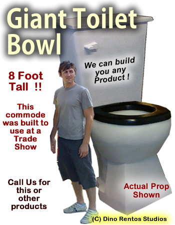 Giant Toilet Bowl/Commode Foam Prop Giant Toilet Bowl/Commode Foam Prop